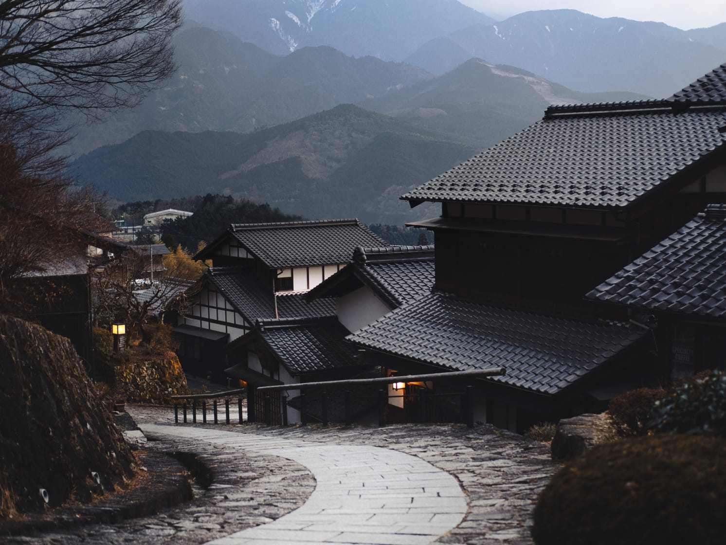 A view of a rural street in Japan